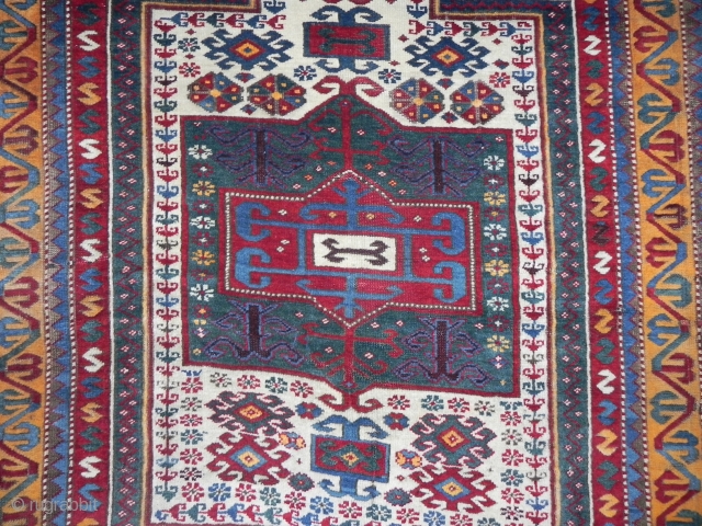 Caucasian Fachralo Prayer Rug, 146x107 cm, Dated. www.RugSpecialist.com, Gallery: Binbirdirek Mah, Peykhane Cd, Ucler Sk, Ersoy Han, 48/2, Sultanahmet, Istanbul, 34122, Turkey. (Appointment Recommended)         