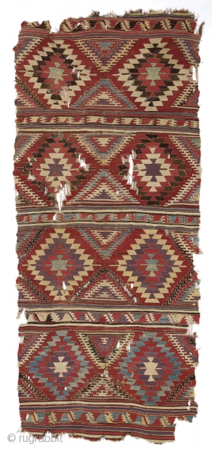 An early Karapinar kilim for the connoisseurs. 161 x 385 cm (63x152 inches)                    