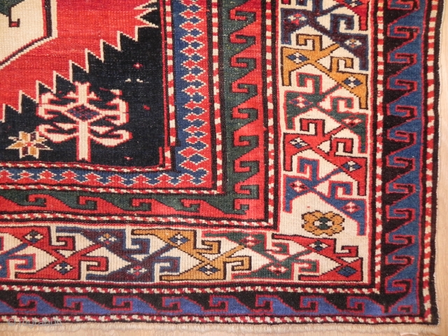 Caucasian Shirvan Rug, 5.5 x 3.5 ft, second half 19th Century, good condition.                    