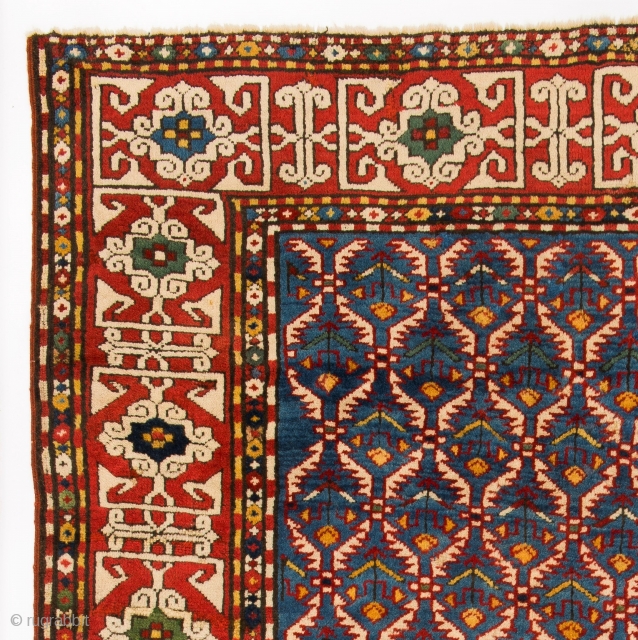 Caucasian Kuba Rug, 34x46 inches (116x185 cm), late 19th century, very good condition with full pile, all original. Provenance: A private English collection
          