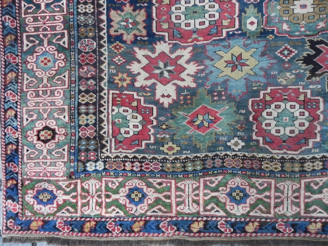 Antique Caucasian Kuba long Runner, 3.9 x 11.9 ft, mid 19th Century. Available to see in our gallery in Istanbul by appointment, or can be shipped out on approval. rugspecialist.com   