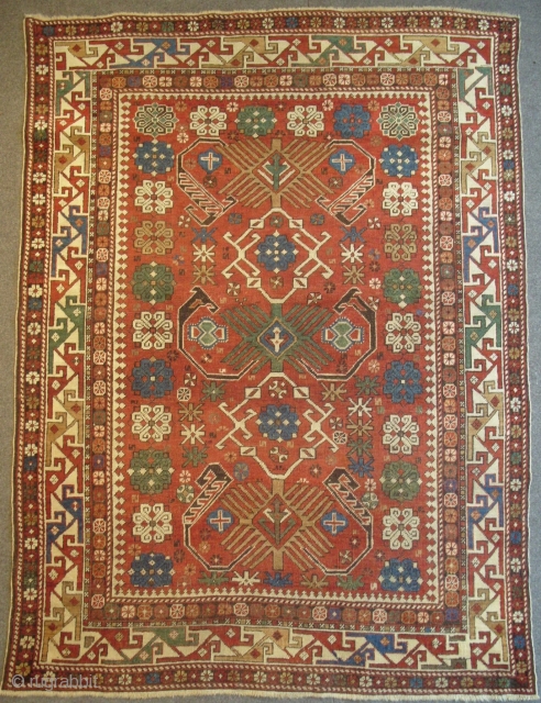 Shirvan Rug, 163x120 cm (64x47 inches), late 19th Century, Good condition. www.rugspecialist.com                     
