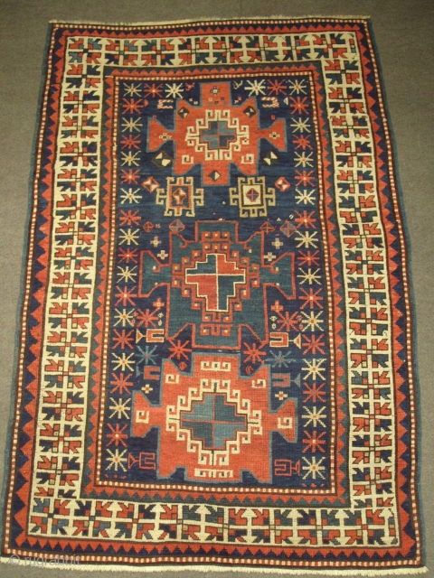 Caucasian Kazak Rug, 190x130 cm, good condition, late 19th century. www.rugspecialist.com                      