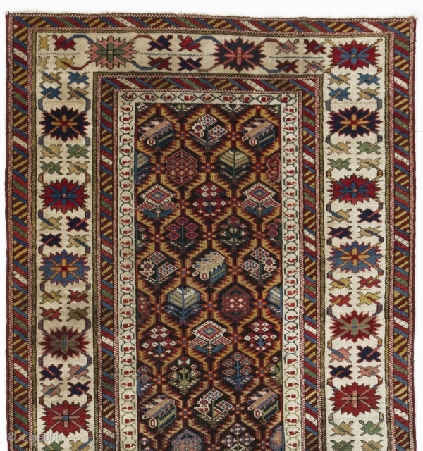 Caucasian Daghestan Runner, 34 x 117 inches (86x297 cm), 19th Century                      