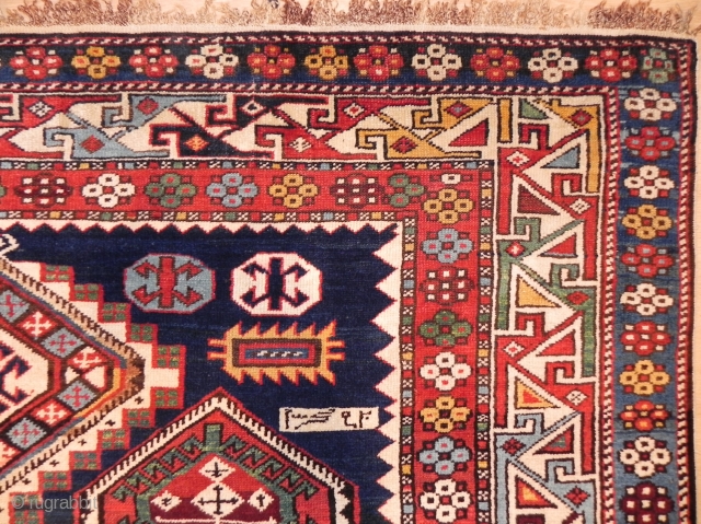 Large Antique Caucasian Shirvan Rug, Dated 1328 (1910 AD),  9.3 x 4.11 ft,  EXCELLENT Condition, good pile, all original, no repairs or issues whatsoever.       