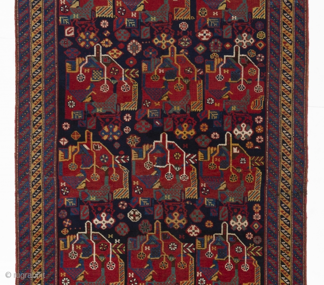 Qashqai Rug, 4'4" x 8' (133x240 cm), late 19th Cen.                       