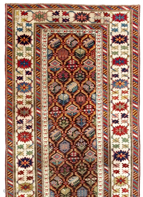 North East Caucasian Kuba Runner, 34x117 inches (86x297 cm), 19th Century.  no: A68                   