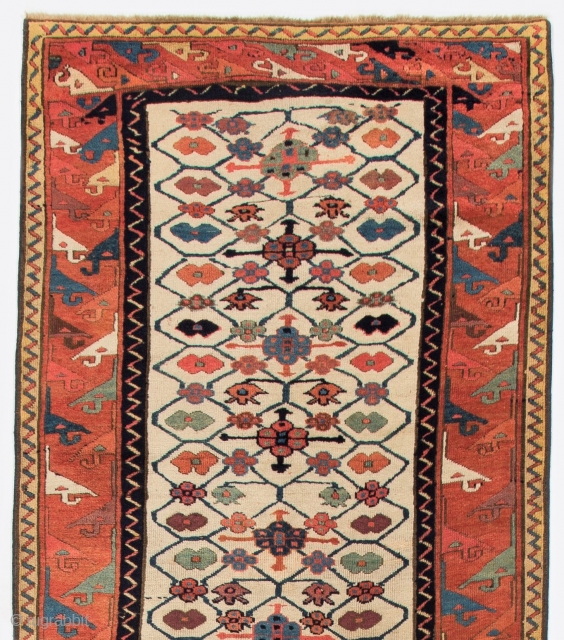 An Important Caucasian Moghan Runner, ca 1800. 38x126 inches (96x320 cm). Provenance: A private collection in the UK.
               