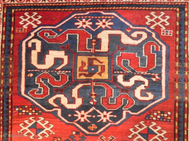 Antique Caucasian "Cloudband Kazak" rug from the village of Chondzoresk in Karabagh, good condition.                   