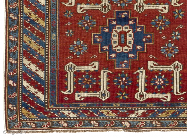 Antique Caucasian Shirvan Rug, 3.6 x 5.4 ft (106x163 cm)                       