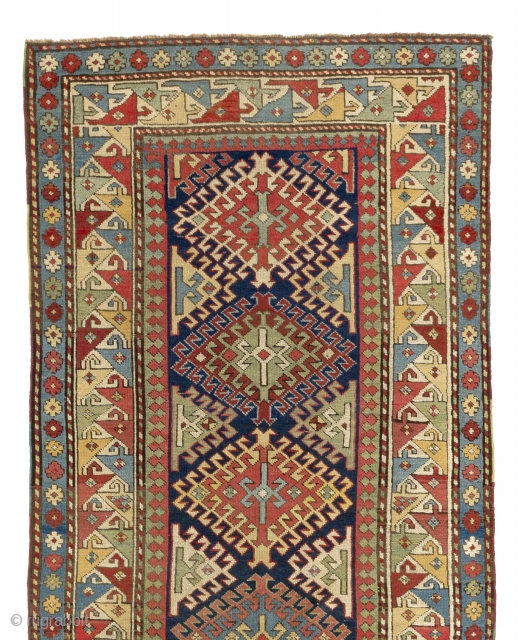 South East Caucasian Runner, 3.6 x 9 ft  (107x275 cm), 19th Century                    