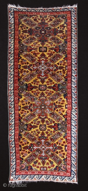 Caucasian Seichur long Rug, 101x255 cm, mid 19th Century.                        