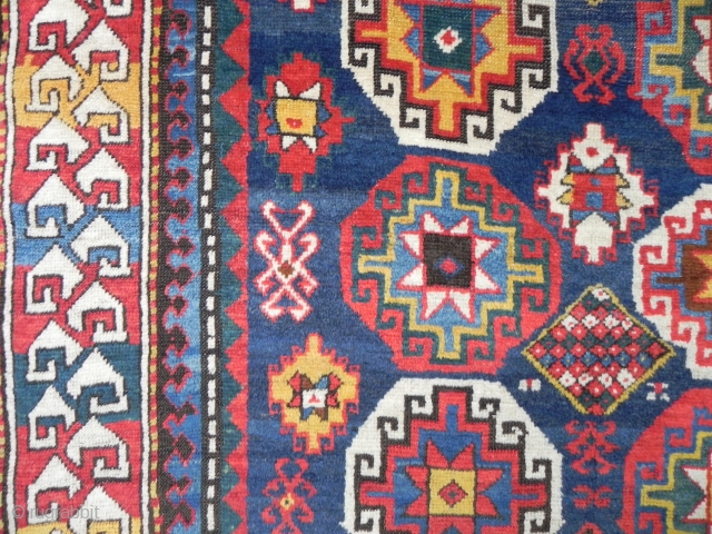 Antique Caucasian Kazak Rug, 5.2x8 ft (159x243 cm), 3rd quarter 19th Century. www.rugspecialist.com                    