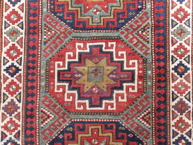Caucasian Kazak Rug, 213x142 cm, Fabulous Colours, good condition with full pile, second half 19th Century. www.RugSpecialist.com, Address: Binbirdirek Mah, Peykhane Cad, Ersoy Apt, No 48/2, Sultanahmet, ISTANBUL, TURKEY (200 metres to  ...