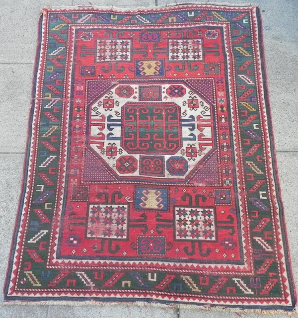 Antique Caucasian Karatchoph Kazak Rug                            