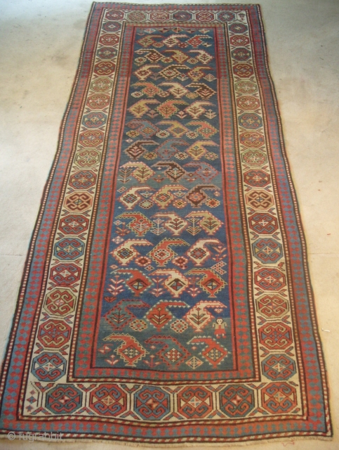 Caucasian Kazak Runner, 253 x 110 cm, good condition, ca 1880. www.RugSpecialist.com, Address: Binbirdirek Mah, Peykhane Cad, Ersoy Apt, No 48/2, Sultanahmet, istanbul, Turkey (200 metres to the Blue Mosque)   