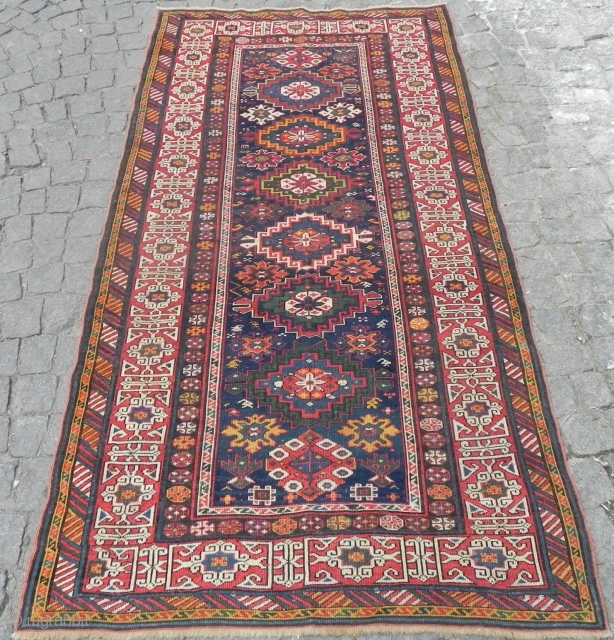 antique Caucasian Shirvan Rug, 3.11x7.8 ft (120x238 cm), late 19th century. www.rugspecialist.com                     