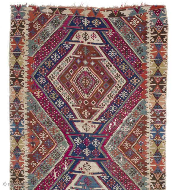 Colorful Antique Anatolian Reyhanli Kilim, 5' x 13'6" (152x411 cm)                       