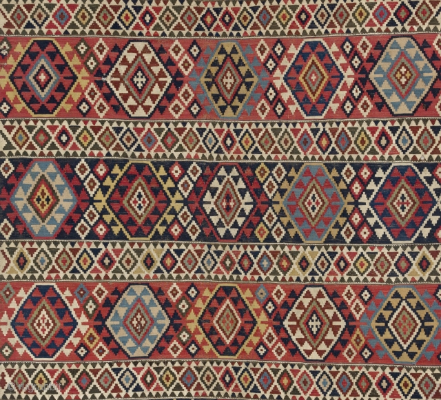 Fine Antique Shirvan Kilim, NE Caucasus, 19th Century. 5'2" x 10' - 156x303 cm                   