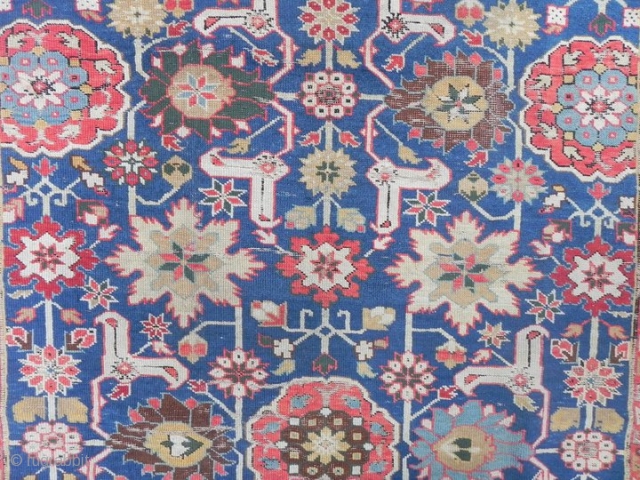 Antique Caucasian Afshan Kuba long Rug, 4`2`` x 9`9`` (128x298 cm) early 19th century.                   