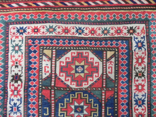 Antique Caucasian Karabagh long Rug, 4x7.9 ft (122x241 cm), www.RugSpecialist.com                       