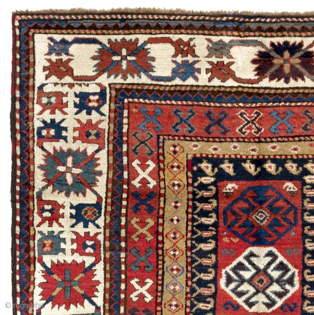 Antique Caucasian Kazak Rug, 5'2" x 8'2" - 158x251 cm, ca 1875. no 4086                   