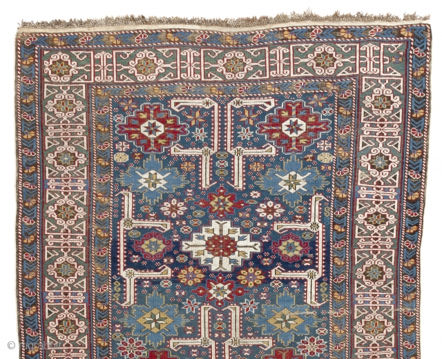 Antique Karaqashli Kuba Rug, NE Caucasus, 19th Century. Very good condition, all original, No repairs. All natural dyes.  4 x 9 Ft (120x276 cm)        