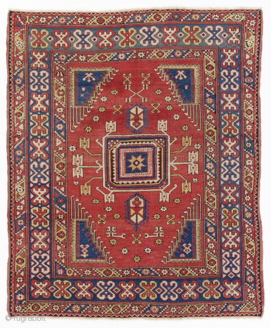 Antique West Anatolian Bergama Rug. 5'4" x 6'6" - 163x198 cm                      