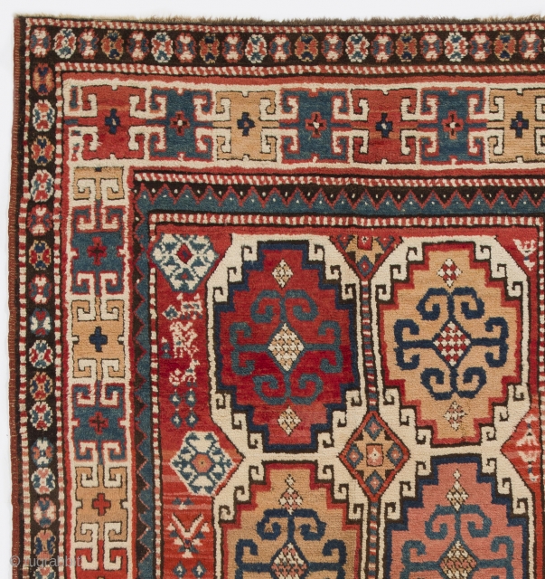 An Outstanding Antique Moghan Rug, Southern Caucasus, 4.1 x 7.6 Ft  (125x230 cm). Full pile, very good condition, all original as found, no repairs, no issues.      