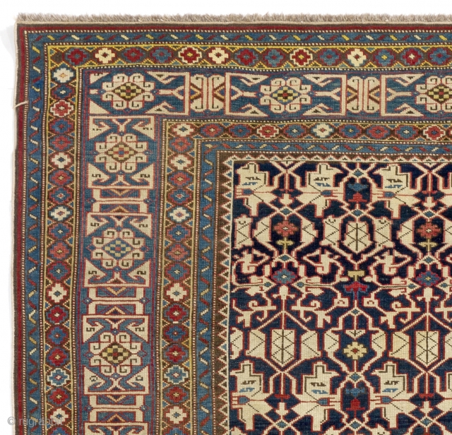 Very Fine Antique Caucasian Kuba Konaghend Rug, Dated 1867 AD, 4.2 x 5.8 Ft (127x174 cm). Near perfect condition, no issues. Probably the best of this type we have seen.  Please  ...