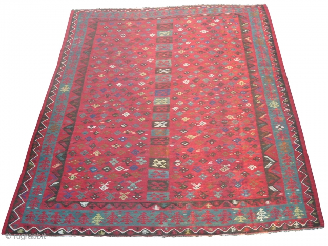 Large Sarkoy Kilim (Sharkoy, Sarköy or Thracian), 300x400 cm (9.10 x 13.1 ft), 19th century, Good condition, Looks much better in flesh. www.rugspecialist.com          