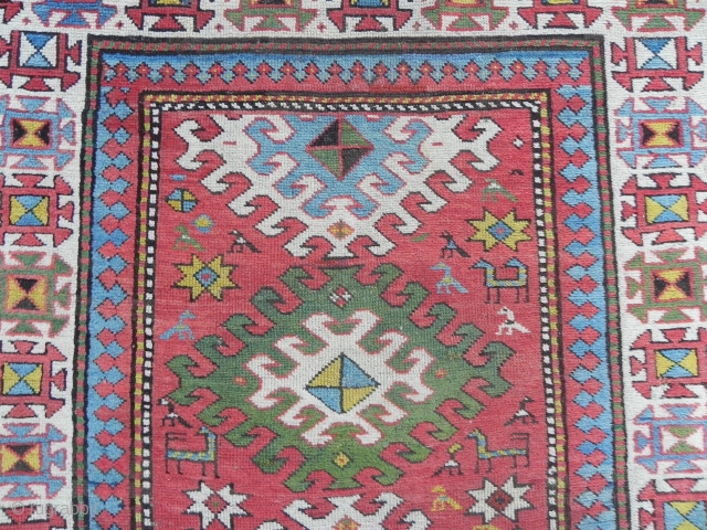 Caucasian Kazak Rug, very good original condition, near full pile, no repairs or issues. second half 19th century. Please ask for images of the new acquisitions.       