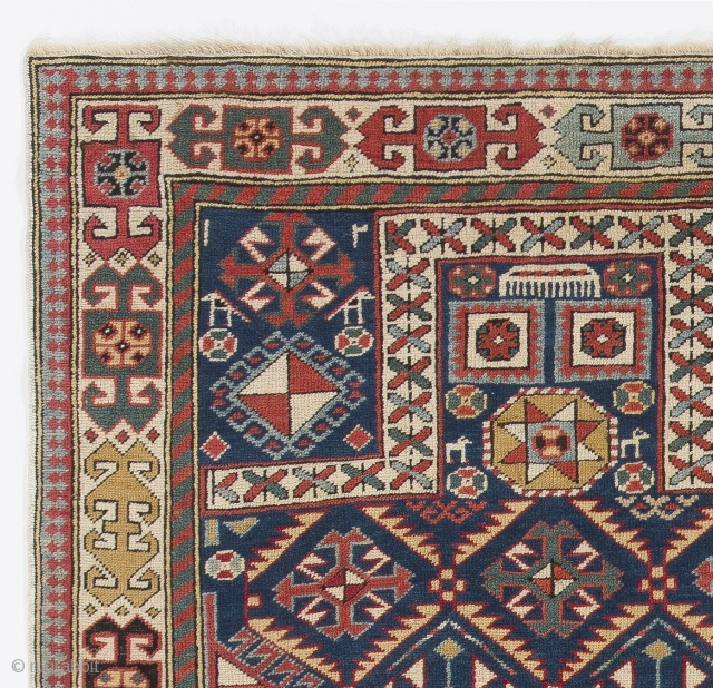 An outstanding Shirvan Akstafa Rug, 110x175 cm, late 19th century. Very good condition, original as found.                 