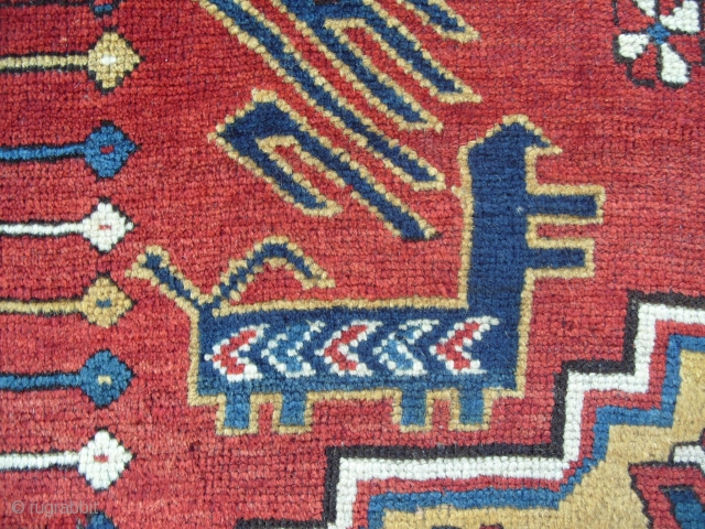 Caucasian Kuba Rug, good condition with full pile, original ends and sides, ca 1900. www.rugspecialist.com                  