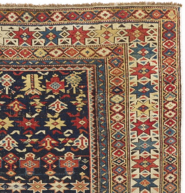 Caucasian Chi Chi (Chichi) Rug, 4x5 ft (120x147 cm), ca 1870                      