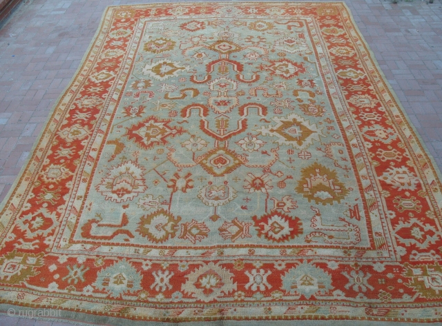 Antique Oushak Carpet, 17x11 ft, Excellent Condition, late 19th Century. www.rugspecialist.com                      