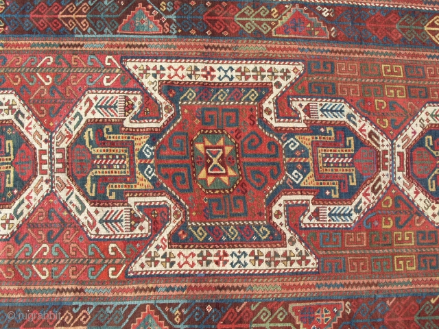 East Anatolian Runner (Kagizman), 10.6 x 3.7 ft (320x113 cm), sec half 19th Century, good condition, lustrous wool and great colours. www.rugspecialist.com           