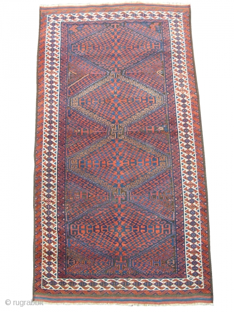 Baluch Rug, 206x111 cm, Excellent Condition, no repairs or issues whatsoever, late 19th century. www.rugspecialist.com                  