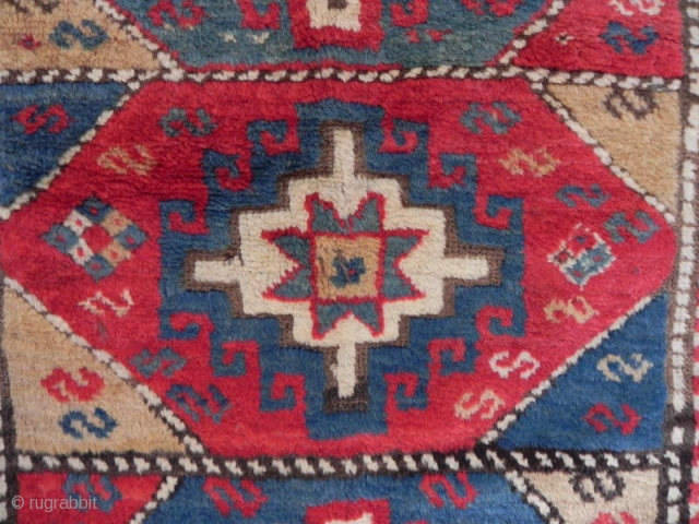 Caucasian Kazak Long Rug, 239x118 cm (7.8x3.8 ft), second half 19th Century, as found, Full pile and great colours.              