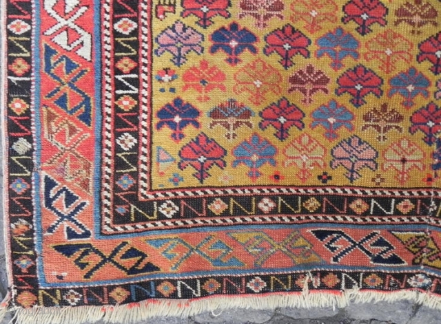 Caucasian Shirvan Rug, 194x97 cm (6x3.3 ft), 19th Century.                        