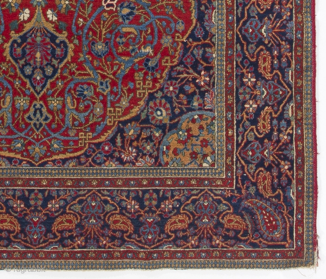 Antique Persian Kashan Rug, 131x210 cm                           