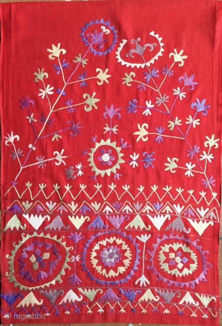 Beautiful Lakai embroidery,silk on cotton,cm.57x82,good condition,a small restauration on the left corner- lower end.                   