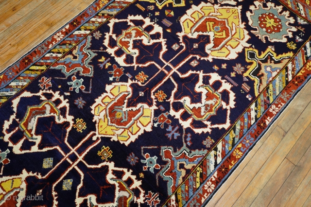 Full Pile Caucasian Intermediate Size Rug circa late 19th century 4' x 9'7''                    