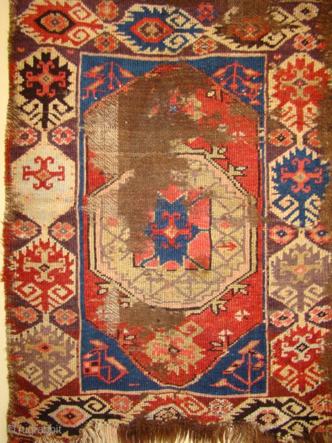 Early Central Anatolian Karapinar Yastik. 22"X 30"/36"                          