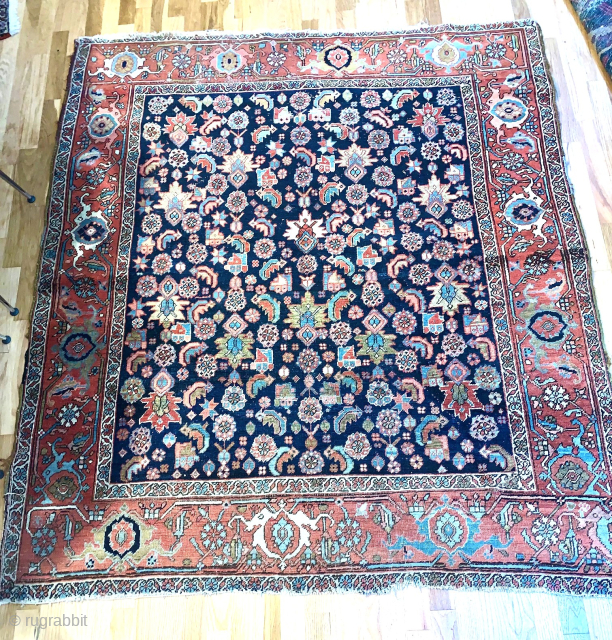 Small antique Heriz rug. Size: 60"X70" ....5x6
Contact: antiquerugs@comcast.net