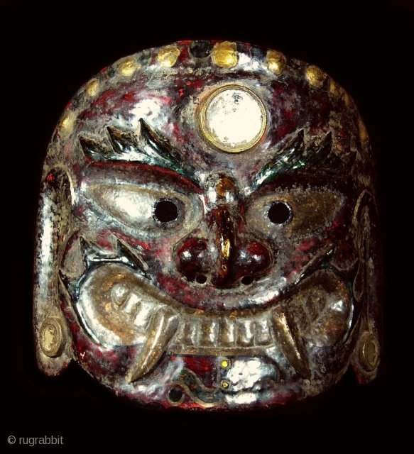 Mask of a Lakhe, Nepal, Metal, approx. 35cm                         