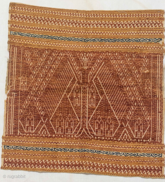 Tampan 
Ritual Cloth
Lampung, Indonesia
Handspun cotton and Natural Dyes
Supplementary Weft
Late 19th c                      