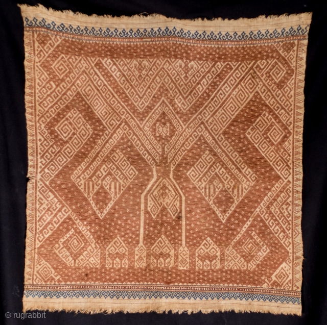 Tampan
Ritual Cloth
Lampung, Indonesia
Handspun cotton
Natural Dyes
Supplementary Weft
Late 19c
Perfect condition                         