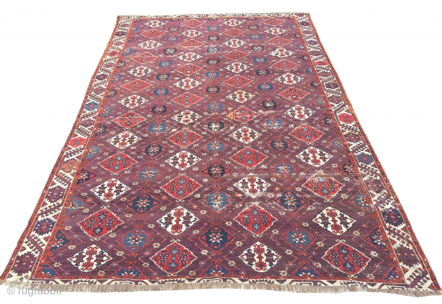 Antique Turkman Main Carpet Chodor -cm 2.85 x 2.05- 19th century
All Natural colours - To be repaired & has old restaurations
Soft wool rug
for more info
info@anatoliantappeti.com
sadettinufuklar@gmail.com
        