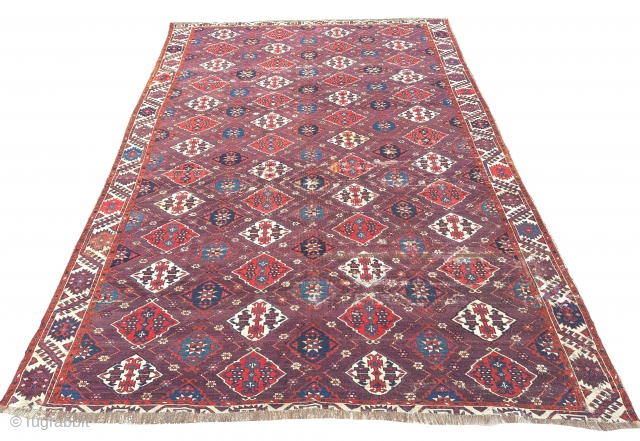 Antique Turkman Main Carpet Chodor -cm 2.85 x 2.05- 19th century
All Natural colours - To be repaired & has old restaurations
Soft wool rug
for more info
info@anatoliantappeti.com
sadettinufuklar@gmail.com
        